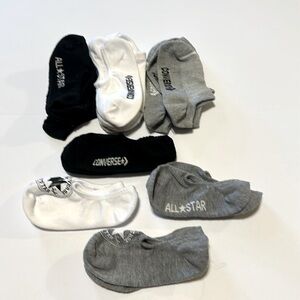 Converse no show socks a size s-m gray,black and white 11 pair